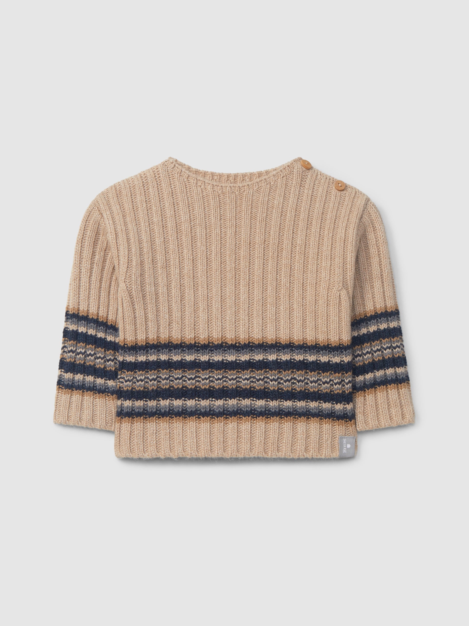 Knitted sweater - blauw