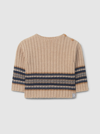 Knitted sweater - blauw
