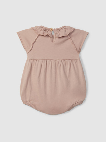 Shortie met ruffle oud roze