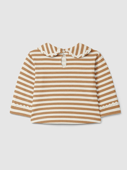 Longsleeve - met kraagje - bruin
