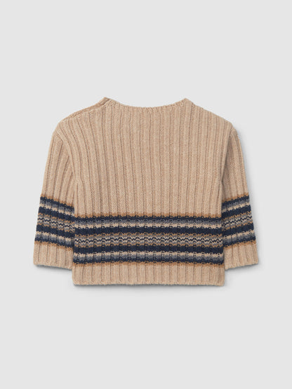 Knitted sweater - blauw