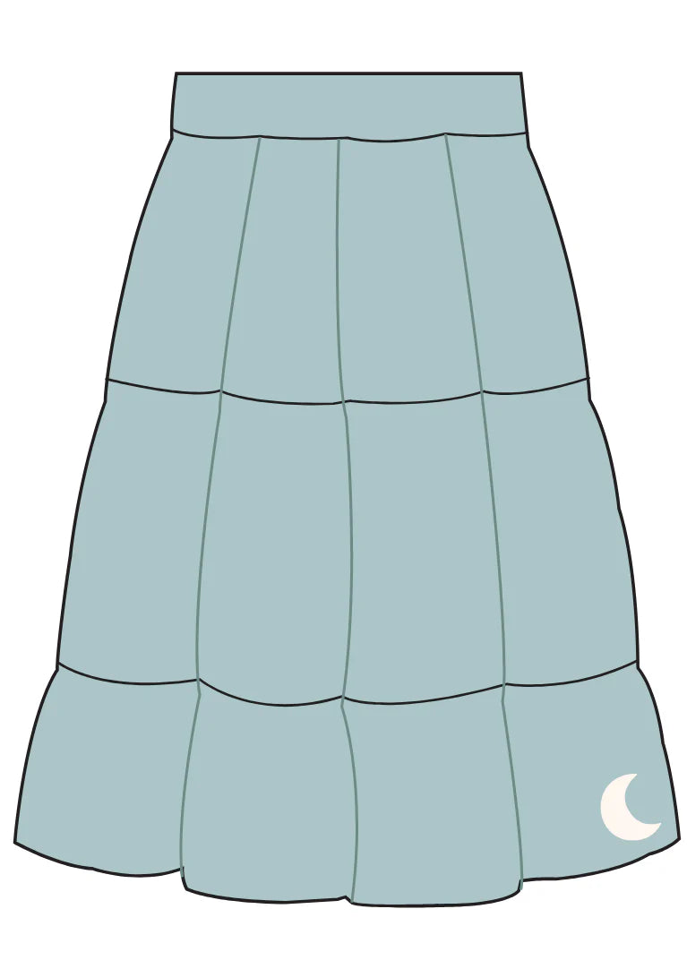 Kids terry skirt vintage green