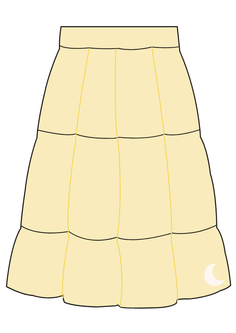 little terry MOON maxiskirt butter yellow