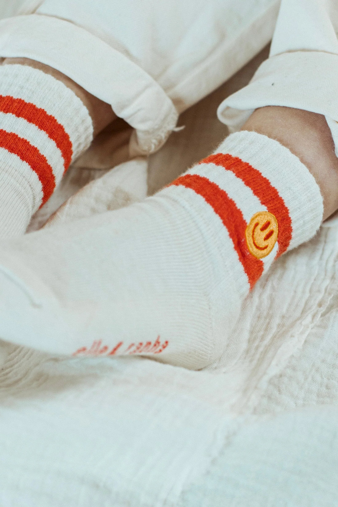 SMILEY kids socks coral
