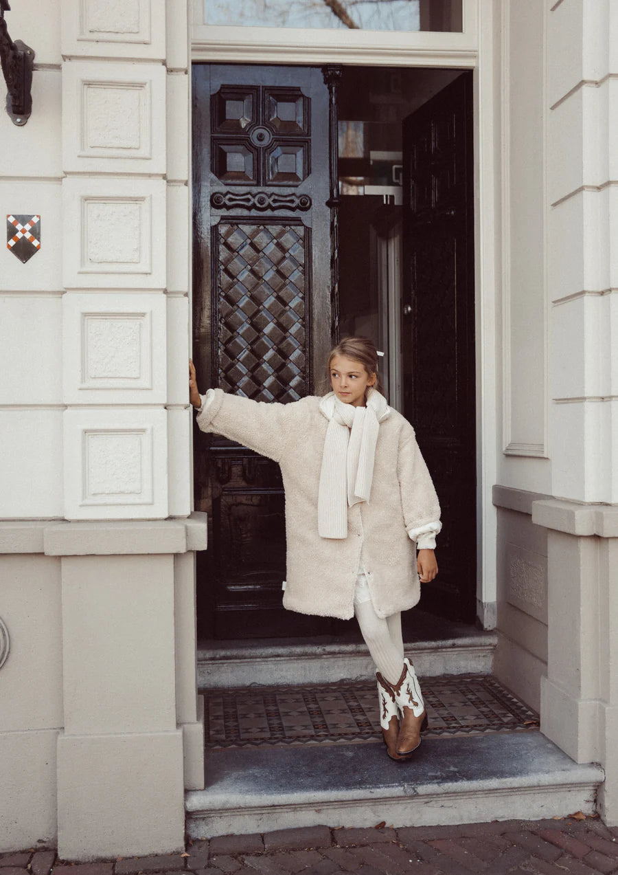 Two in one long teddy jacket | Beach