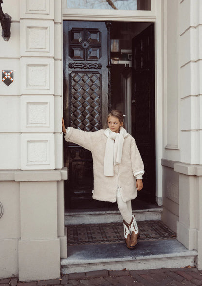 Two in one long teddy jacket | Beach