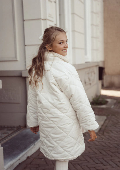 Two in one long teddy jacket | Beach