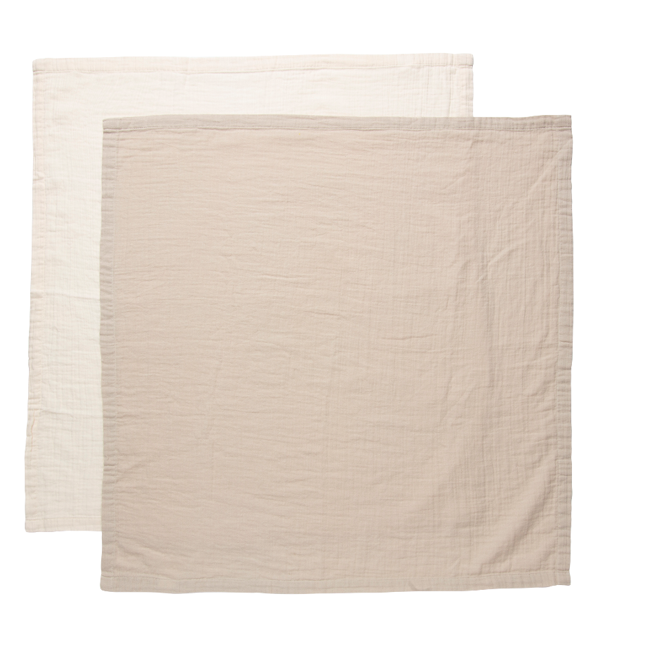 Muslin towel 70x70 cm 2 pcs. Pure Cotton Sand