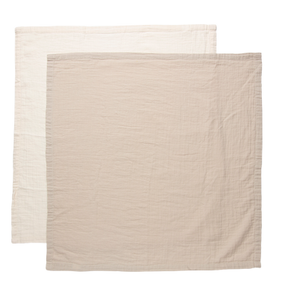 Muslin towel 70x70 cm 2 pcs. Pure Cotton Sand