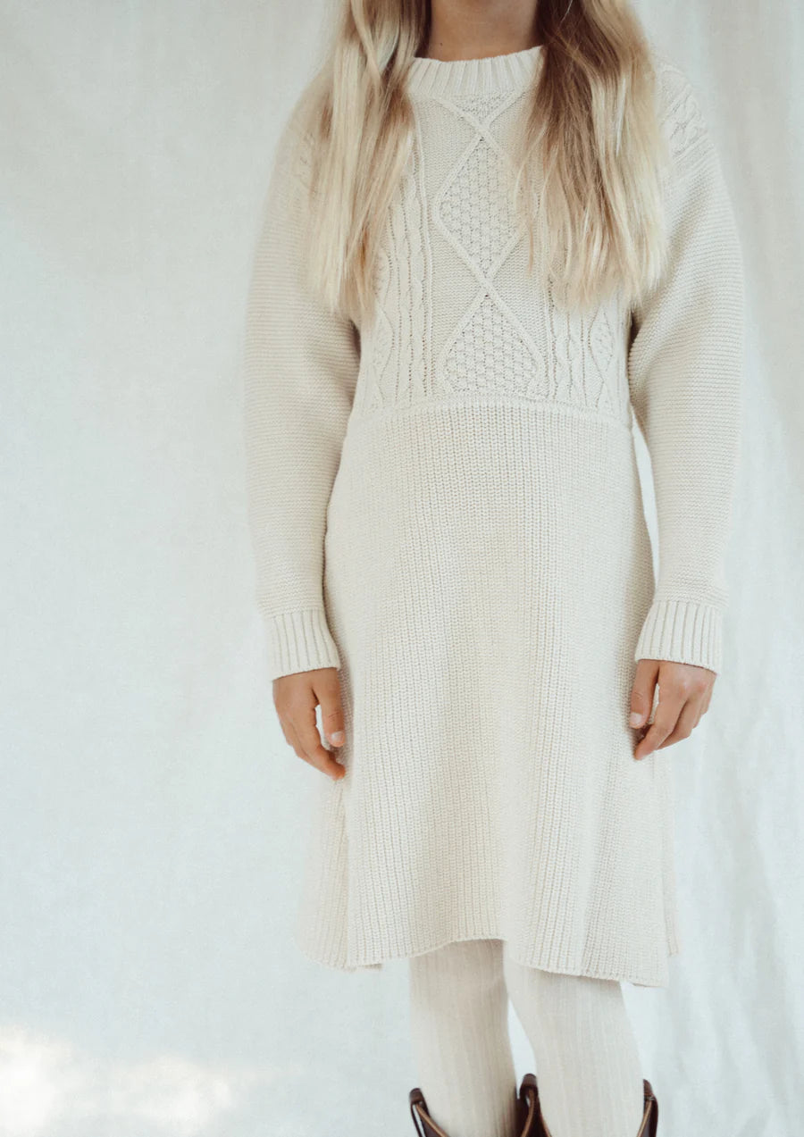 Knitted Kate dress beach