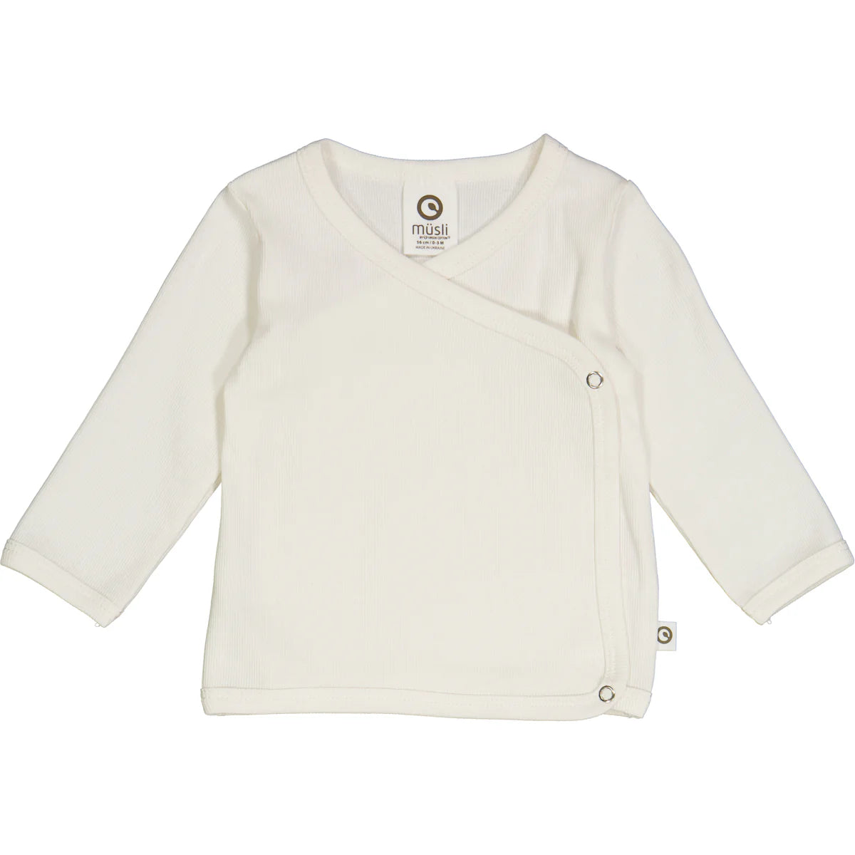 RIB cardigan with cross closure - Cream