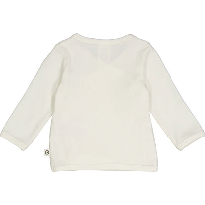 RIB cardigan with cross closure - Cream