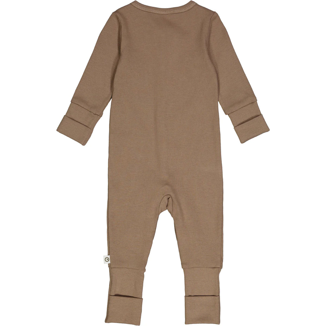RIB bodysuit with feet - Walnut