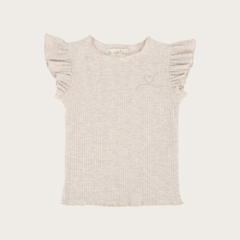 SHIRT BENTHE RIB BEIGE MELANGE