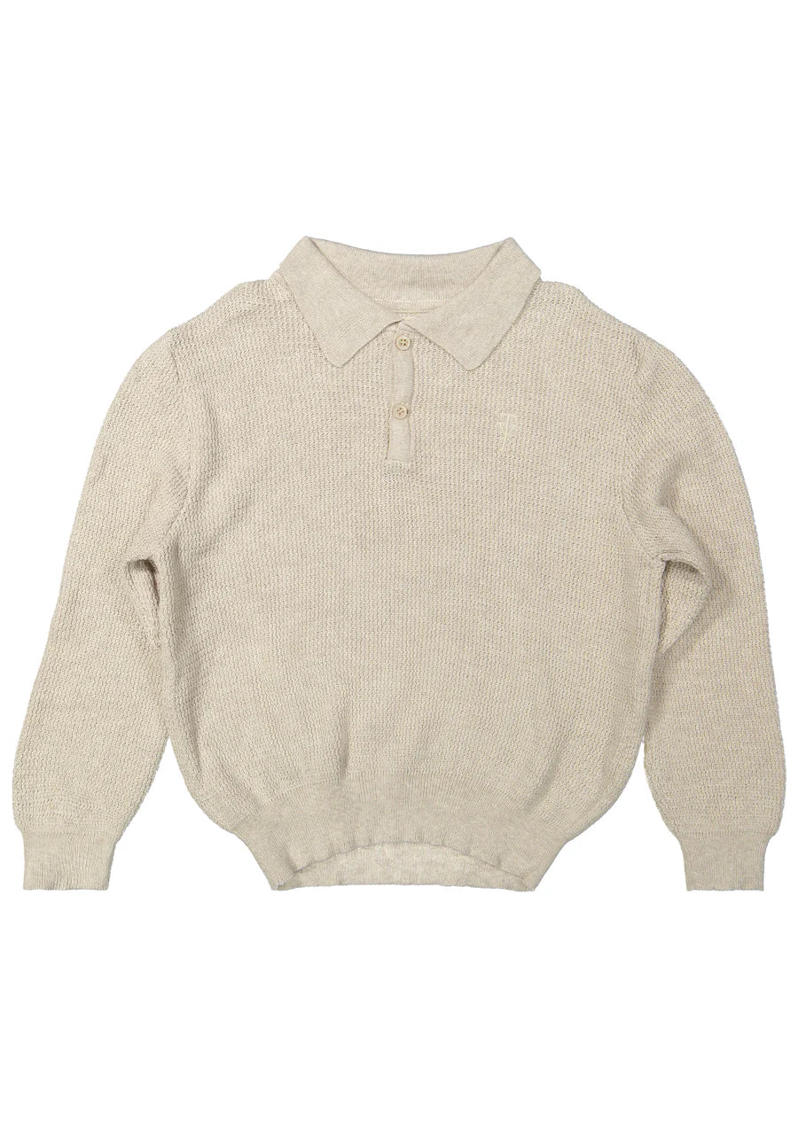 Richie knitted polo LS | OAT