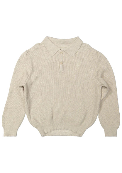 Richie knitted polo LS | OAT