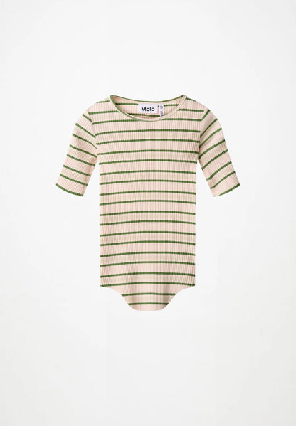 RONELLE T-SHIRT - cloud green stripe