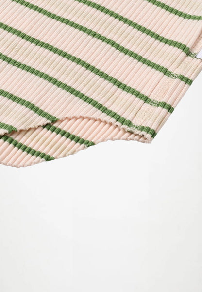RONELLE T-SHIRT - cloud green stripe