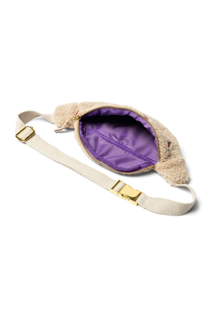Teddy Hearts Mini Fanny Pack ecru