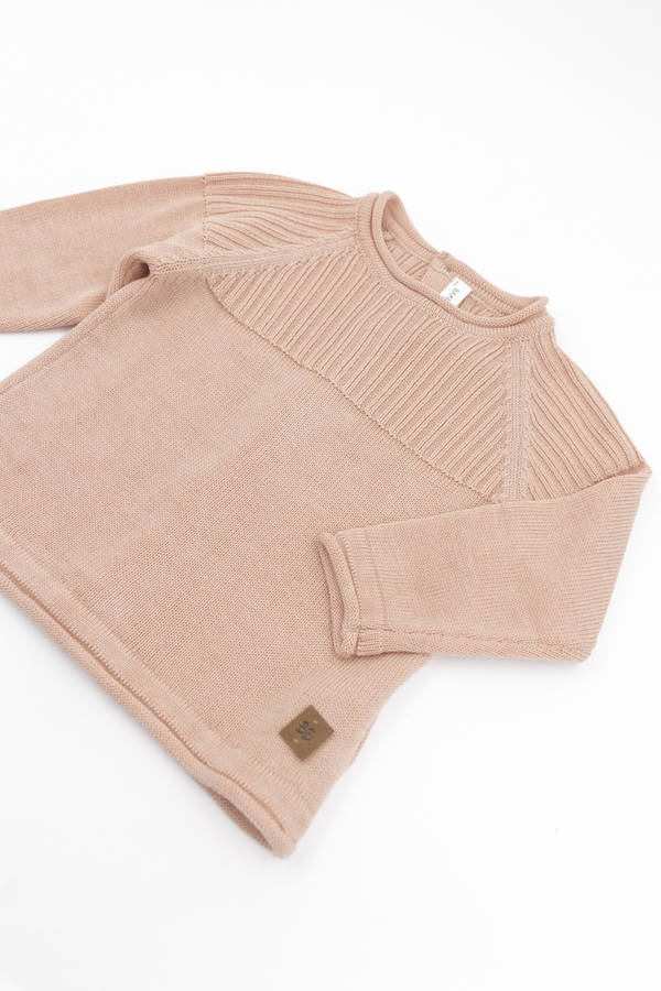 Trui geribd pink