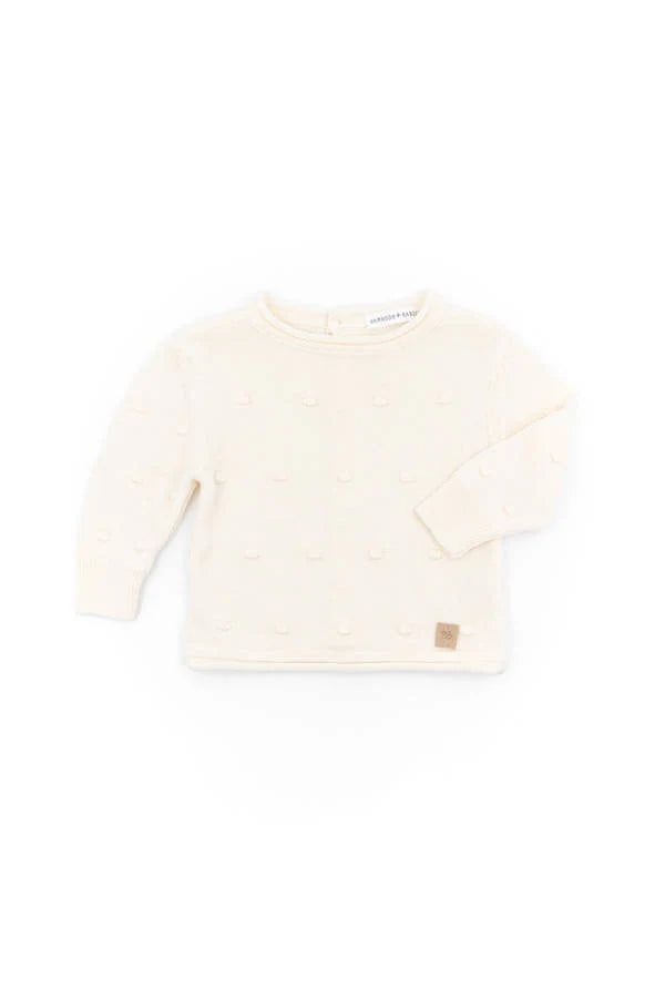 Trui mini pompon cream