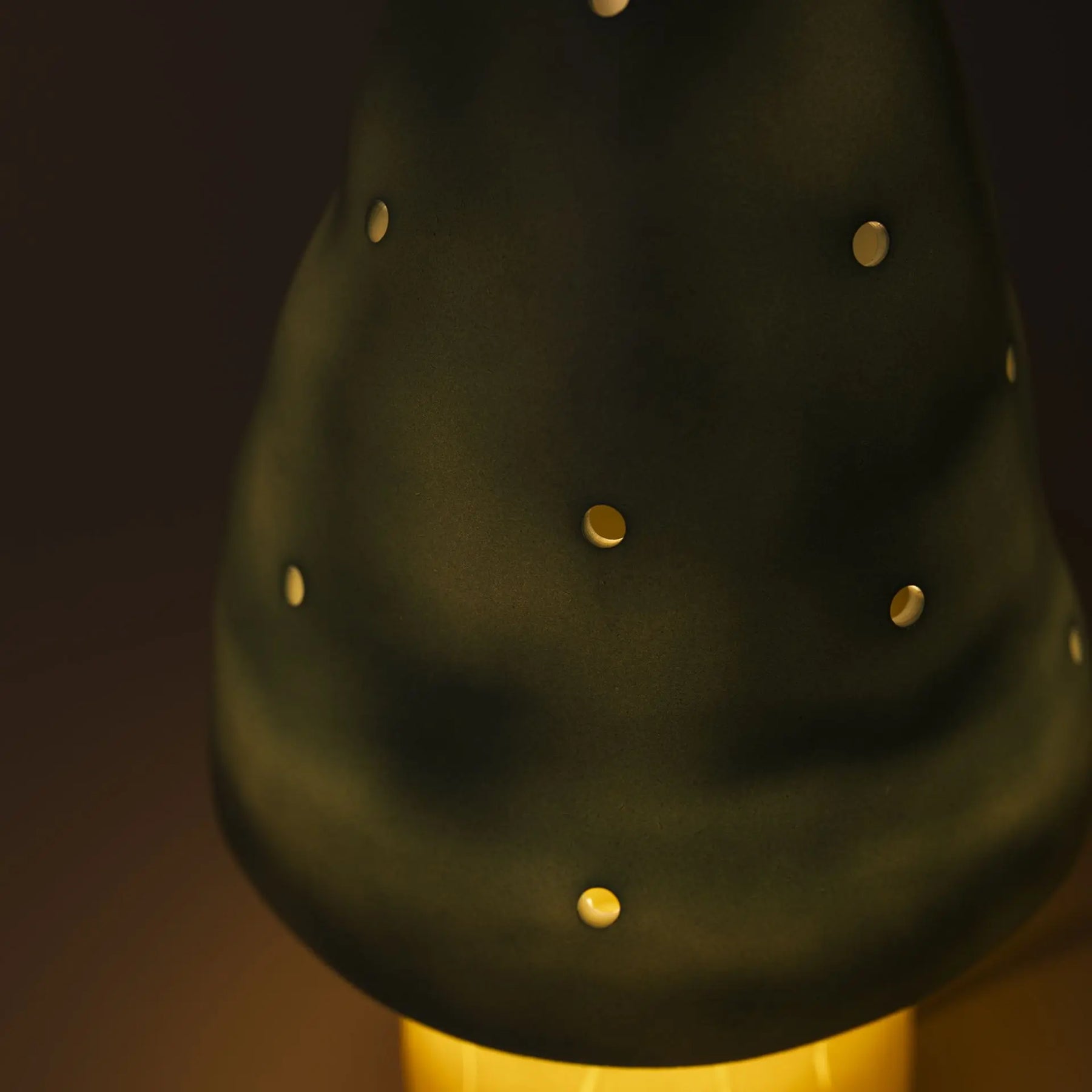 LAMP SMALL MUSHROOM NATURAL TEAL