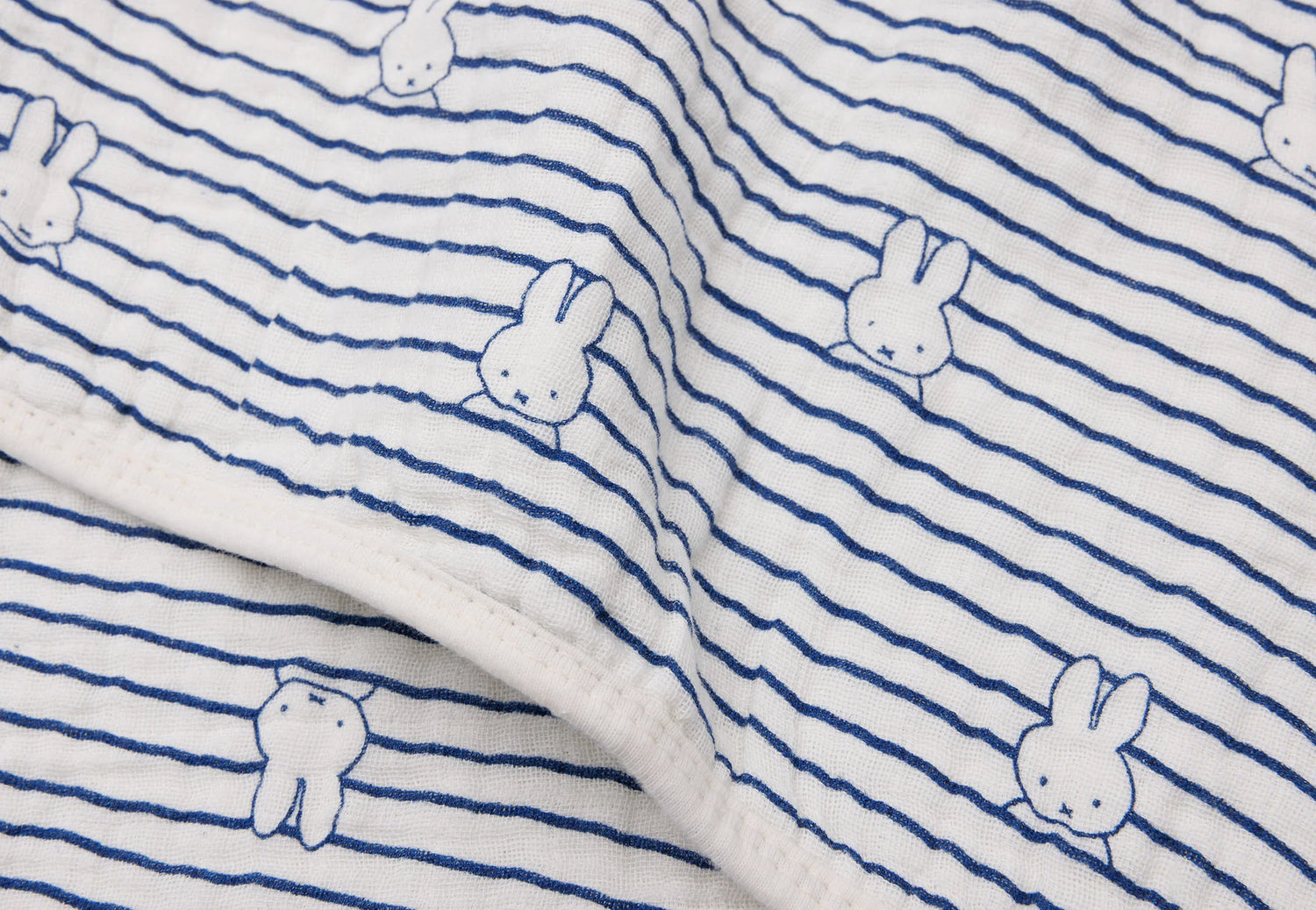 Deken Wieg Hydrofiel 75x100cm Miffy Stripe - Navy