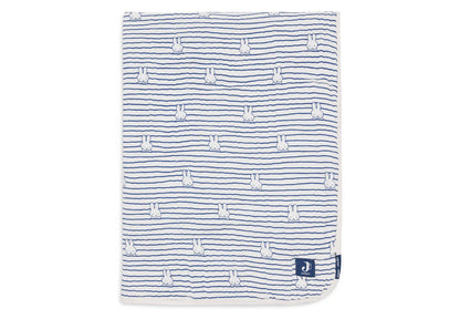 Deken Wieg Hydrofiel 75x100cm Miffy Stripe - Navy