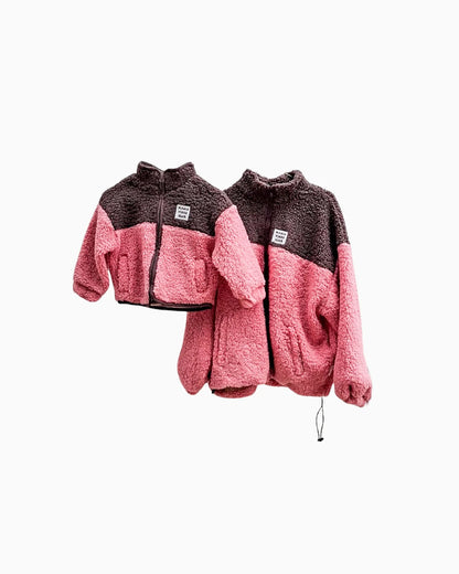 Little teddy smiley jacket - pink