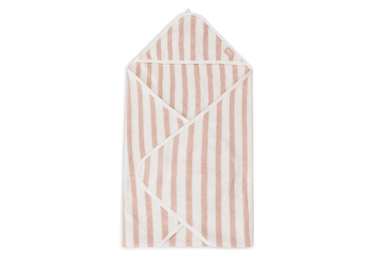 Badcape 75x75cm Stripe Terry - Wild Rose - GOTS