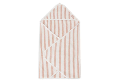 Badcape 75x75cm Stripe Terry - Wild Rose - GOTS