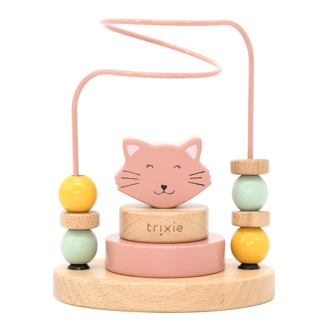 Houten kralen doolhof - Mrs. Cat
