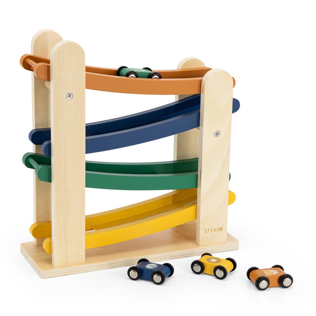Houten opritracer met 4 auto&