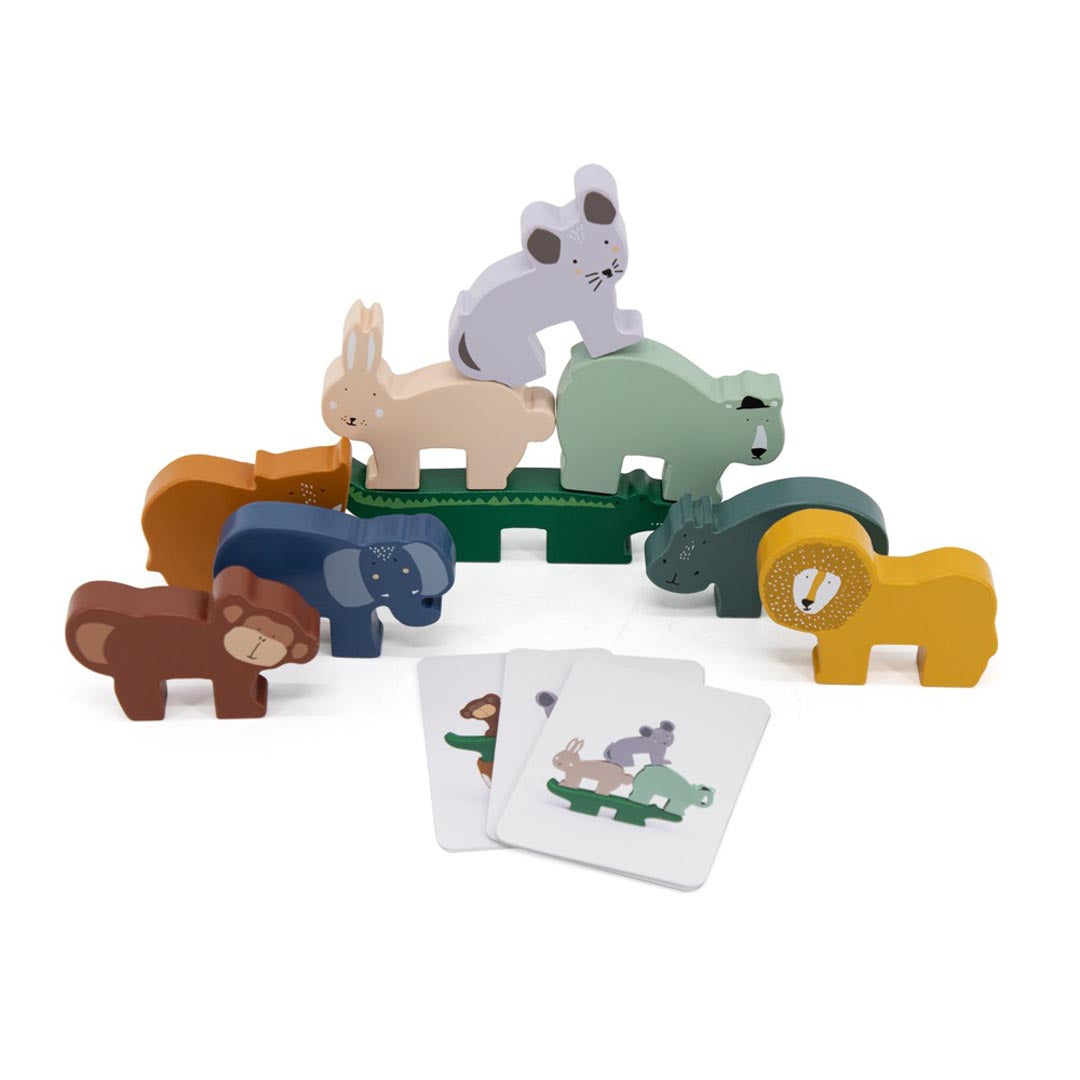 Houten dieren stapelspel