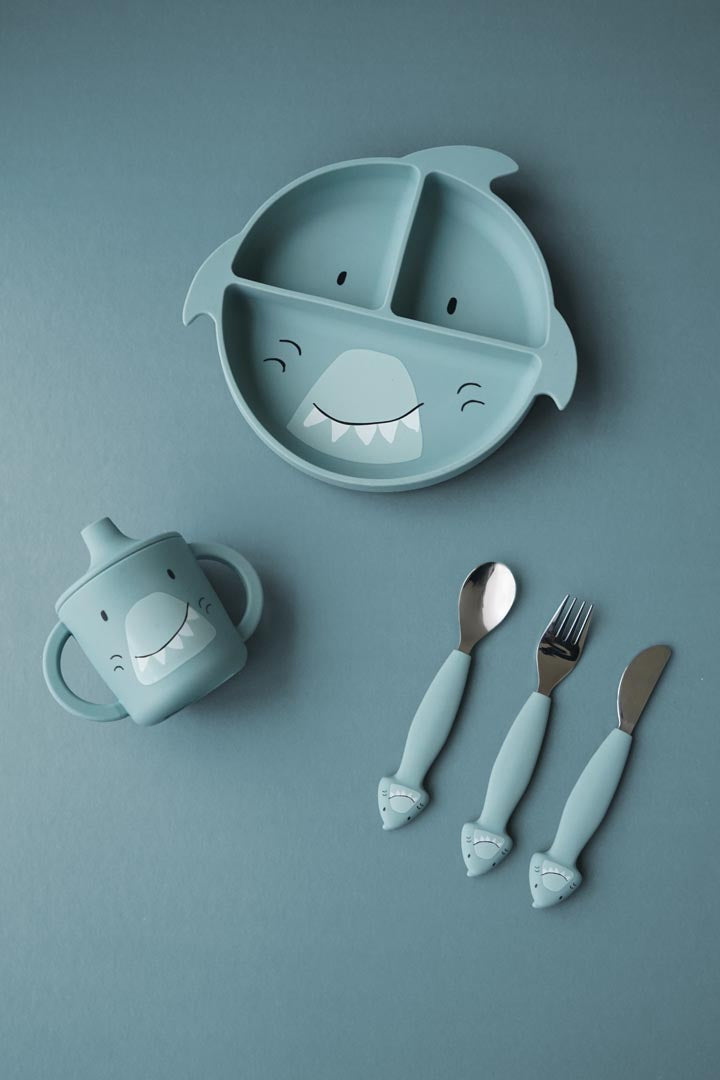 Siliconen bestekset 3-pack - Mr. Shark