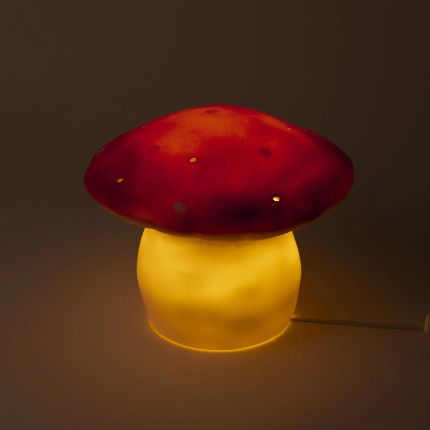 LAMP MUSHROOM MEDIUM RED BRICK