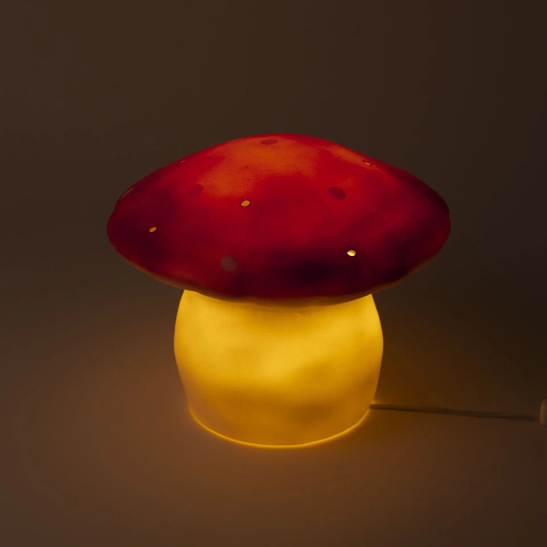 LAMP MUSHROOM MEDIUM RED BRICK