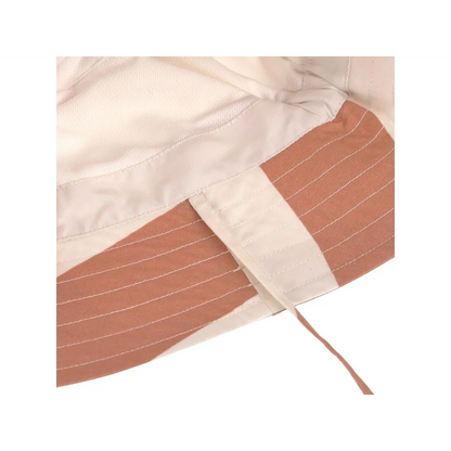 Vissershoedje checker board - stripes clay, sea salt