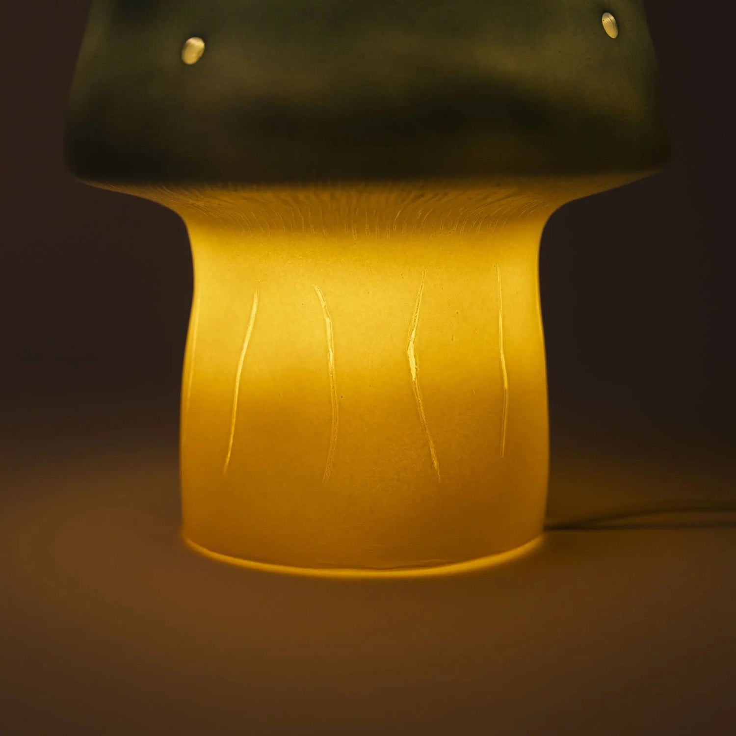 LAMP SMALL MUSHROOM NATURAL TEAL