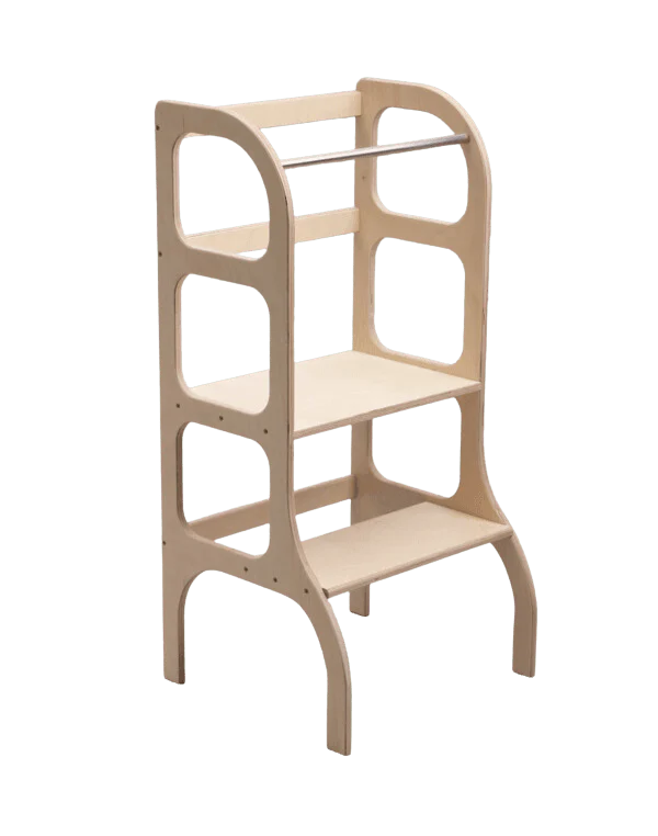 Verstelbare leertoren STEP UP - naturel hout
