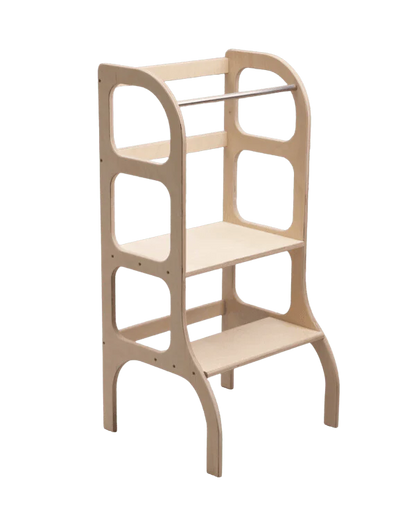 Verstelbare leertoren STEP UP - naturel hout
