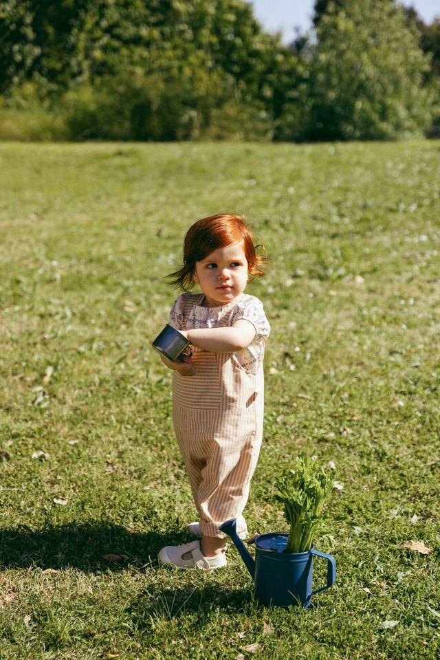 Salopette stripe ocre