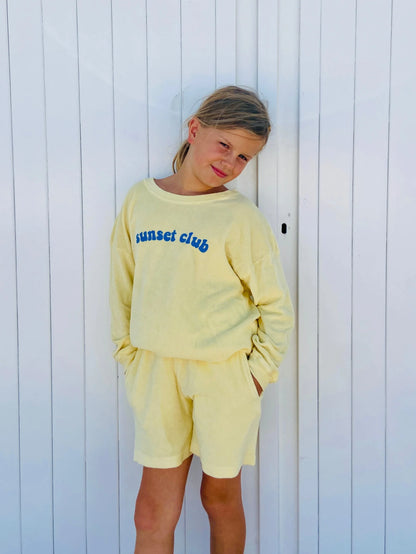 little terry SUNSET CLUB sweatshirt loose fit