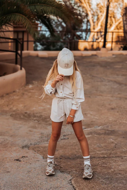 SHORTS ROSE STRIPE LIGHT BEIGE