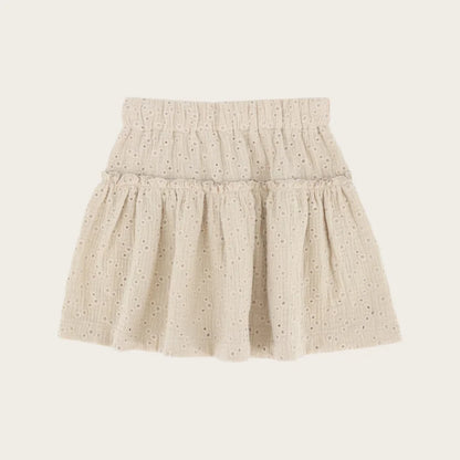 RUFFLE SKIRT SOPHIE FLOWERS BEIGE