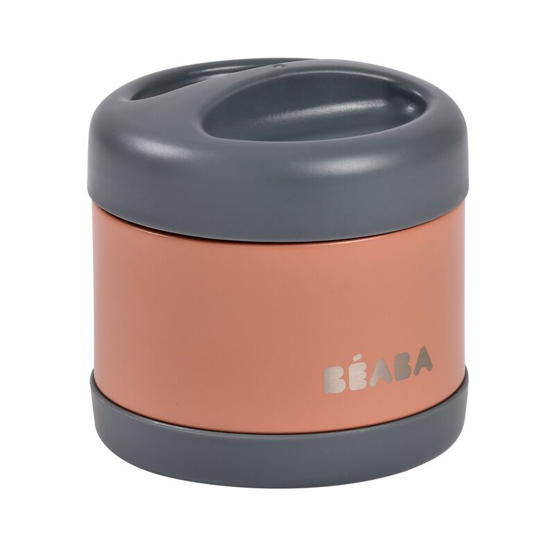 Béaba - Thermo-portie 500 ml mineral grey/terracotta