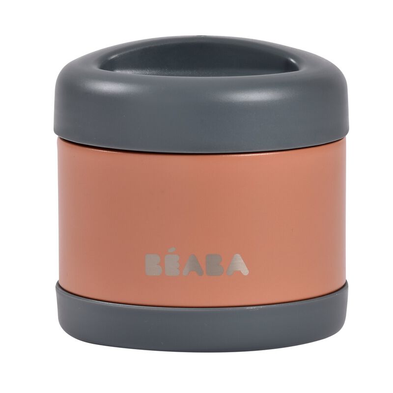 Béaba - Thermo-portie 500 ml mineral grey/terracotta