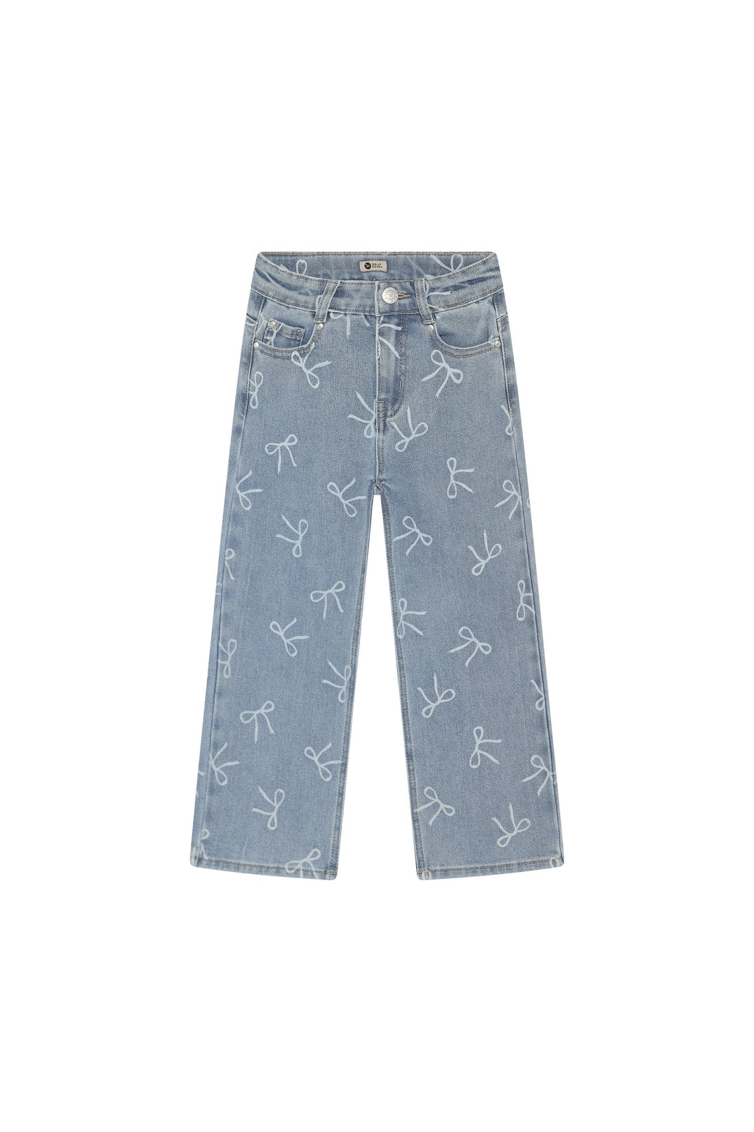 Denim wide fit bow