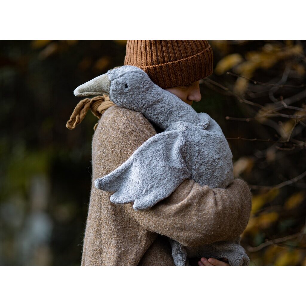 Knuffeldier - warmtekussen Gans Groot | Grijs