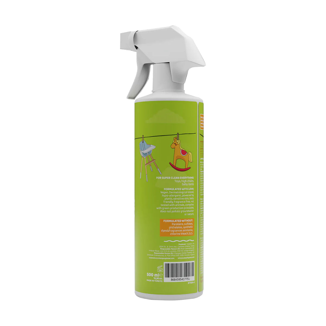 Natuurlijke Speelgoed- en Oppervlakte Reiniger 500ml